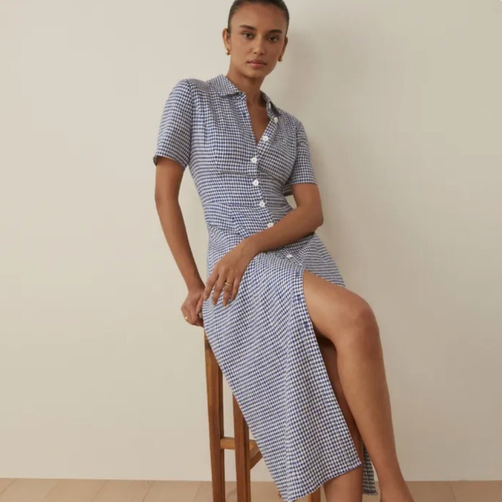 Reformation Marianne Linen Dress NWT